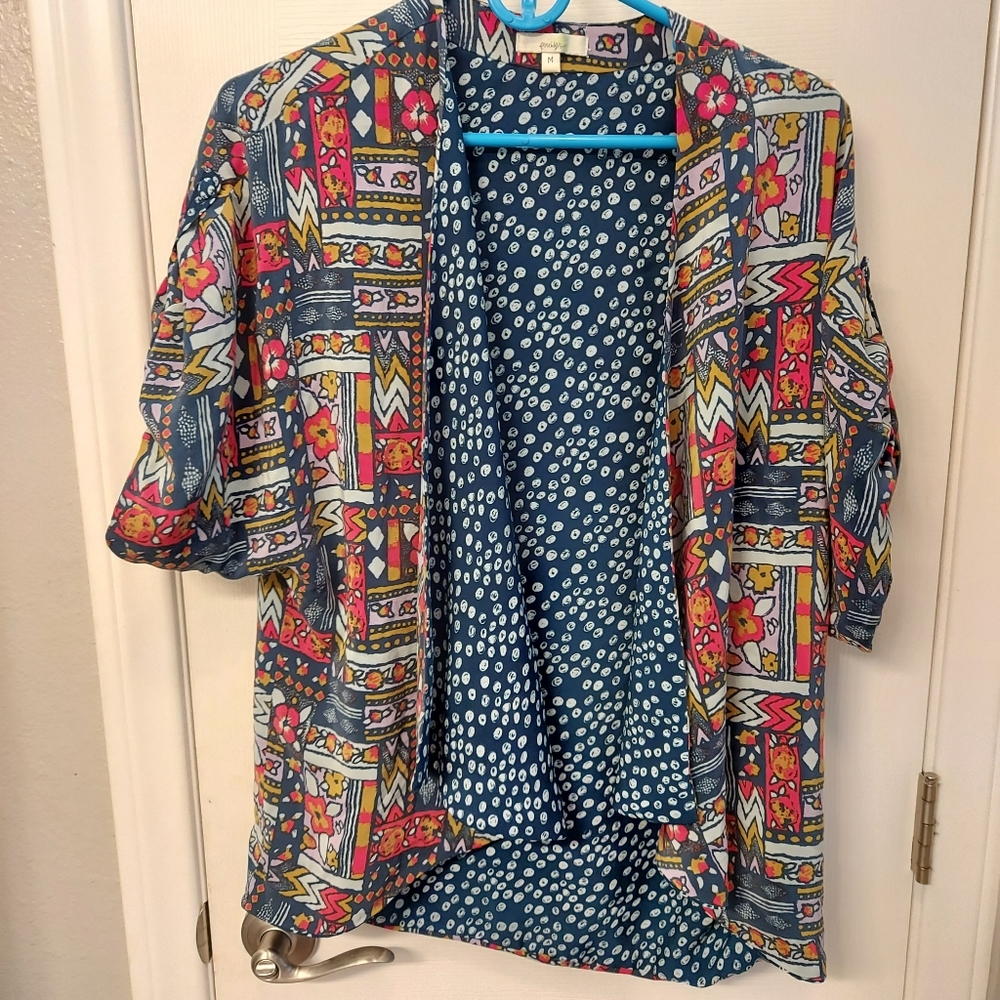 Anthropologie porridge silk top